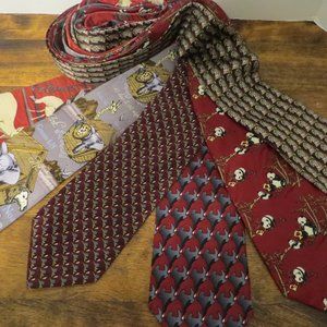 Lot of 6 animal themed neckties - t22